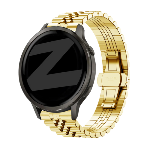 Bandz Bracelet acier 'Jubilee' Garmin Forerunner 265s (or)
