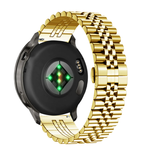 Bandz Bracelet acier 'Jubilee' Garmin Forerunner 265s (or)