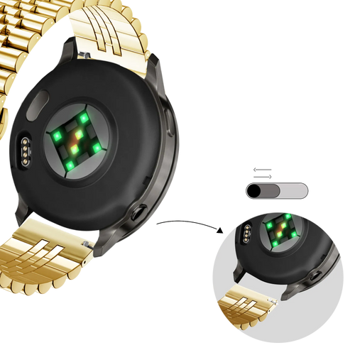 Bandz Bracelet acier 'Jubilee' Garmin Forerunner 265s (or)