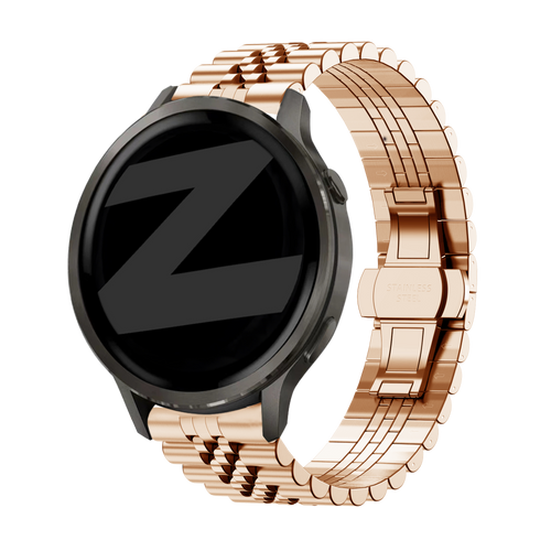 Bandz Bracelet acier 'Jubilee' Garmin Forerunner 255s (rose or)