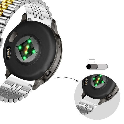 Bandz Bracelet acier 'Jubilee' Garmin Venu 3s (argent/or)
