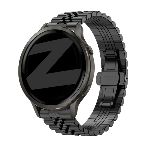 Bandz Bracelet acier 'Jubilee' Garmin Forerunner 265s (noir)