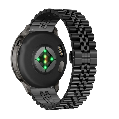 Bandz Bracelet acier 'Jubilee' Garmin Forerunner 265s (noir)