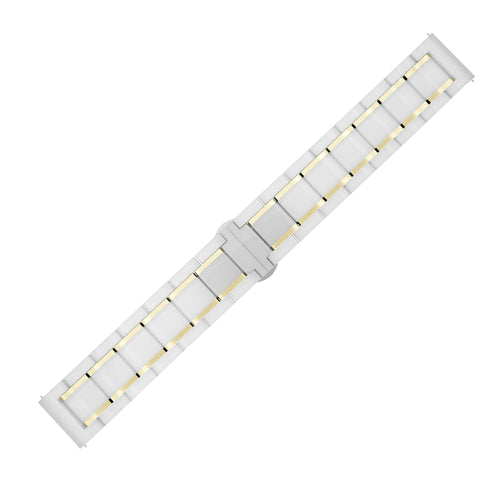 Correa ceramica con establones Samsung Galaxy Watch 4 - 40mm (blanco/dorado)
