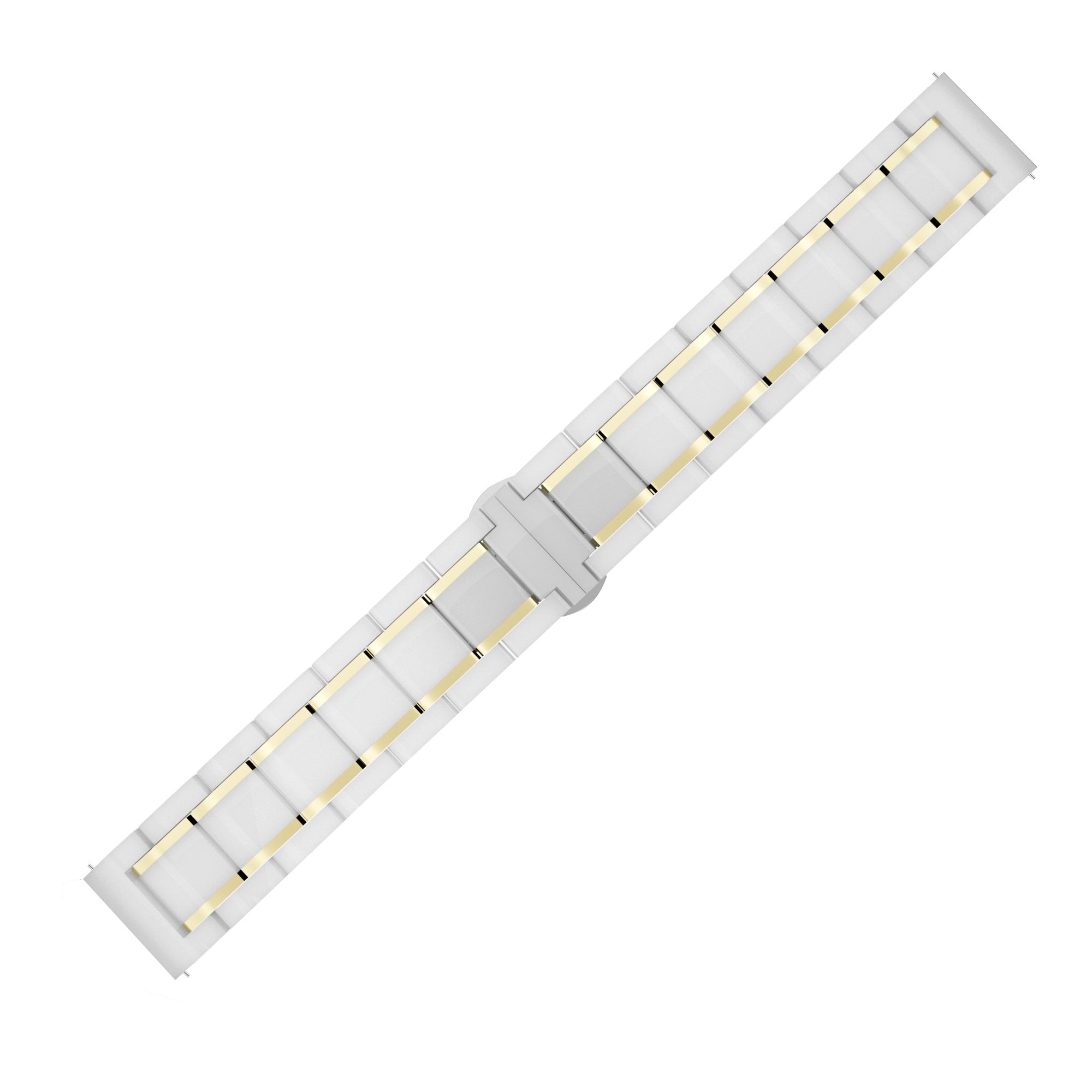 Correa ceramica con establones Samsung Galaxy Watch 4 - 40mm (blanco/dorado)