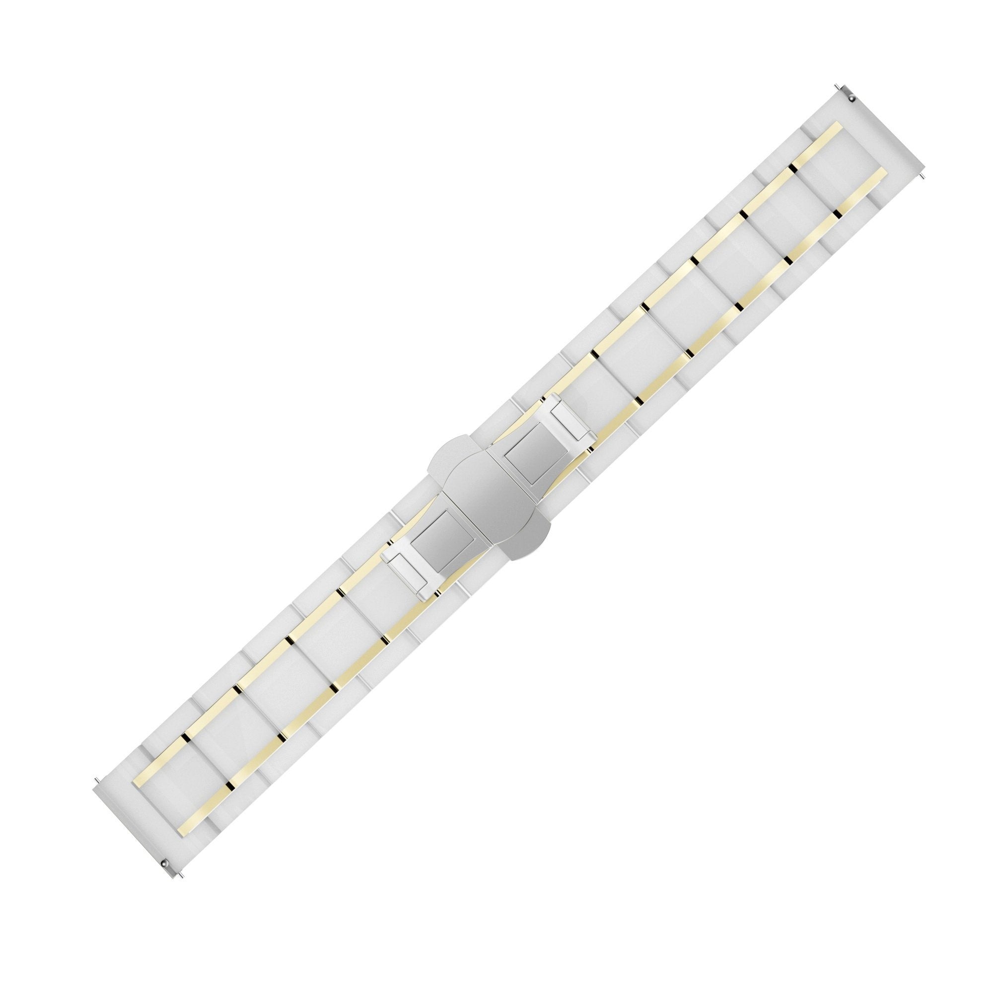 Correa ceramica con establones Samsung Galaxy Watch 6 - 44mm (blanco/dorado)