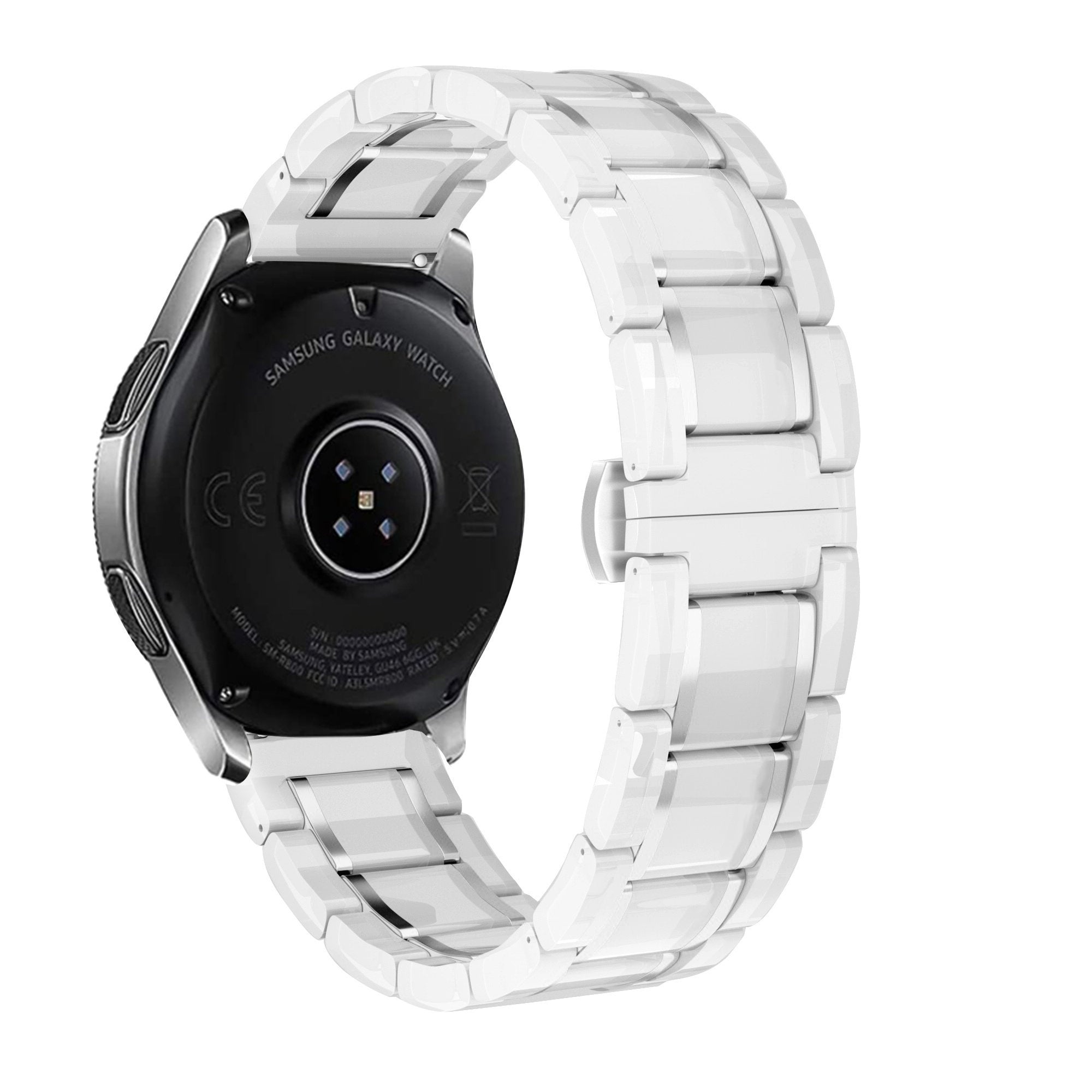 Samsung Galaxy Watch 4 Classic 42mm Keramik-Gliederarmband (Weiß/Silber)
