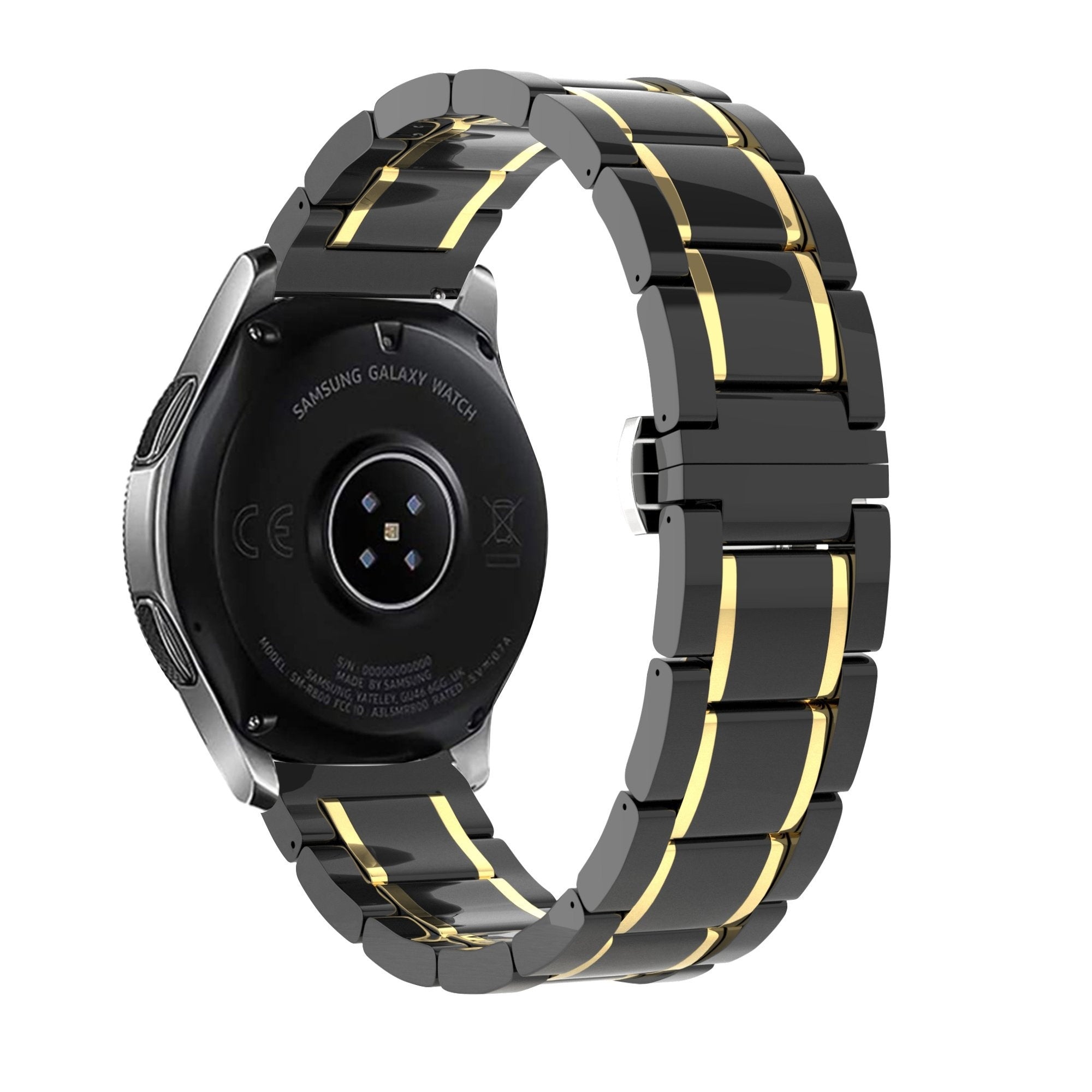 Correa ceramica con establones Samsung Galaxy Watch 5 Pro (negro/dorado)