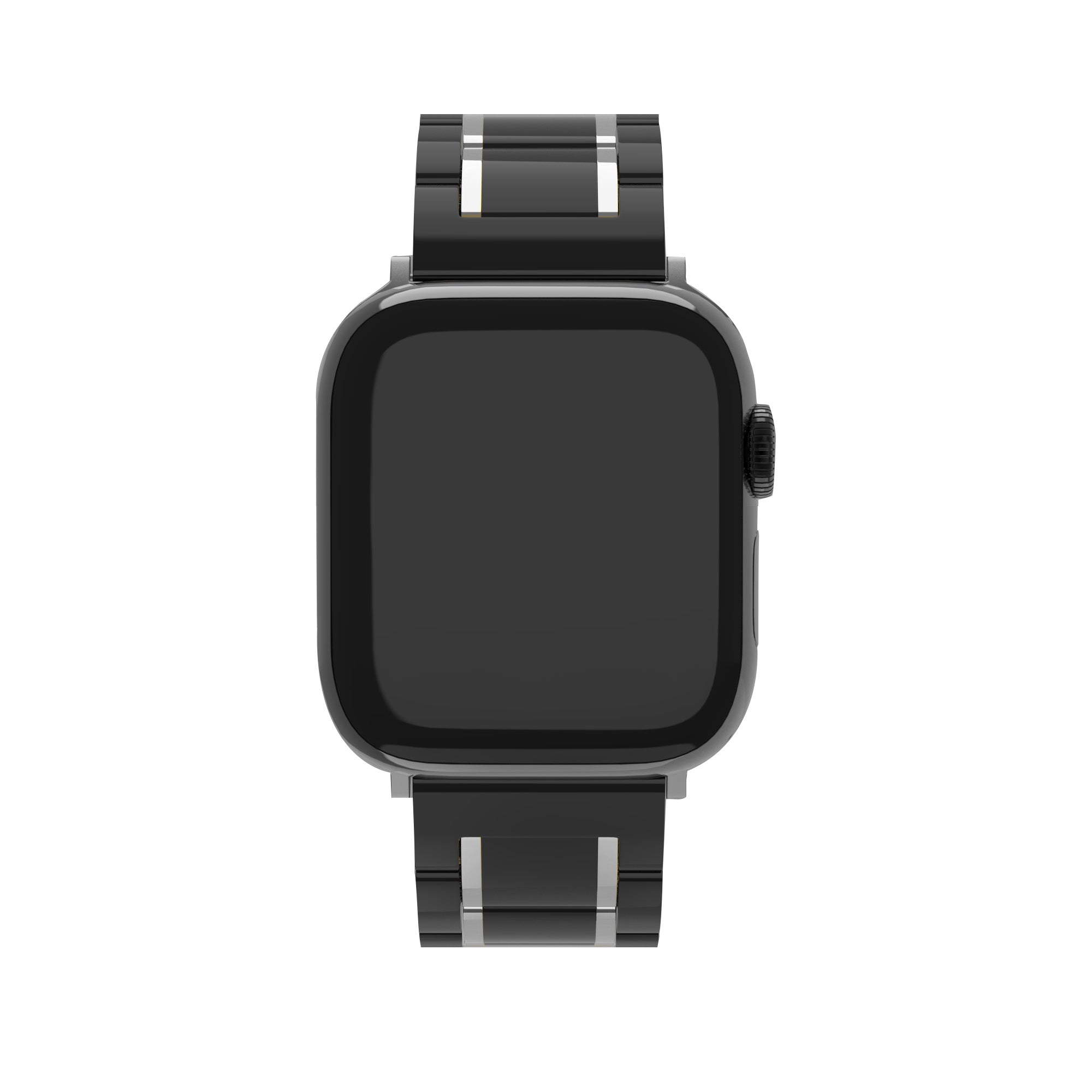Correa acero cerámico Apple Watch (negro/plata)