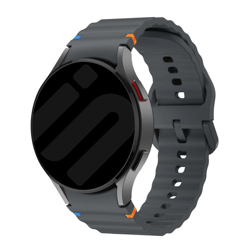 Correa ondulada Samsung Galaxy Watch 4 44mm 6 Classic 43mm (grafito)