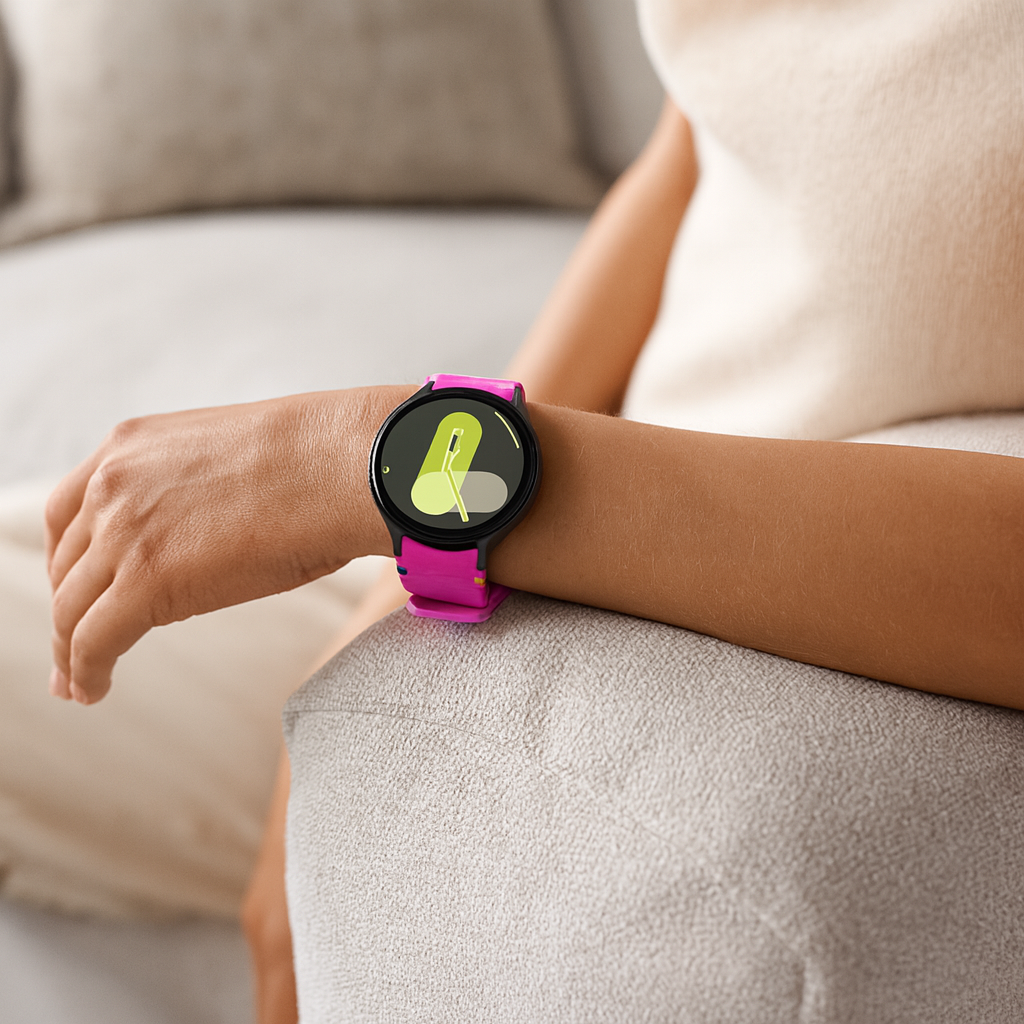 Samsung Galaxy Watch 7 40mm mit wellenförmigem Armband (Hellrosa)