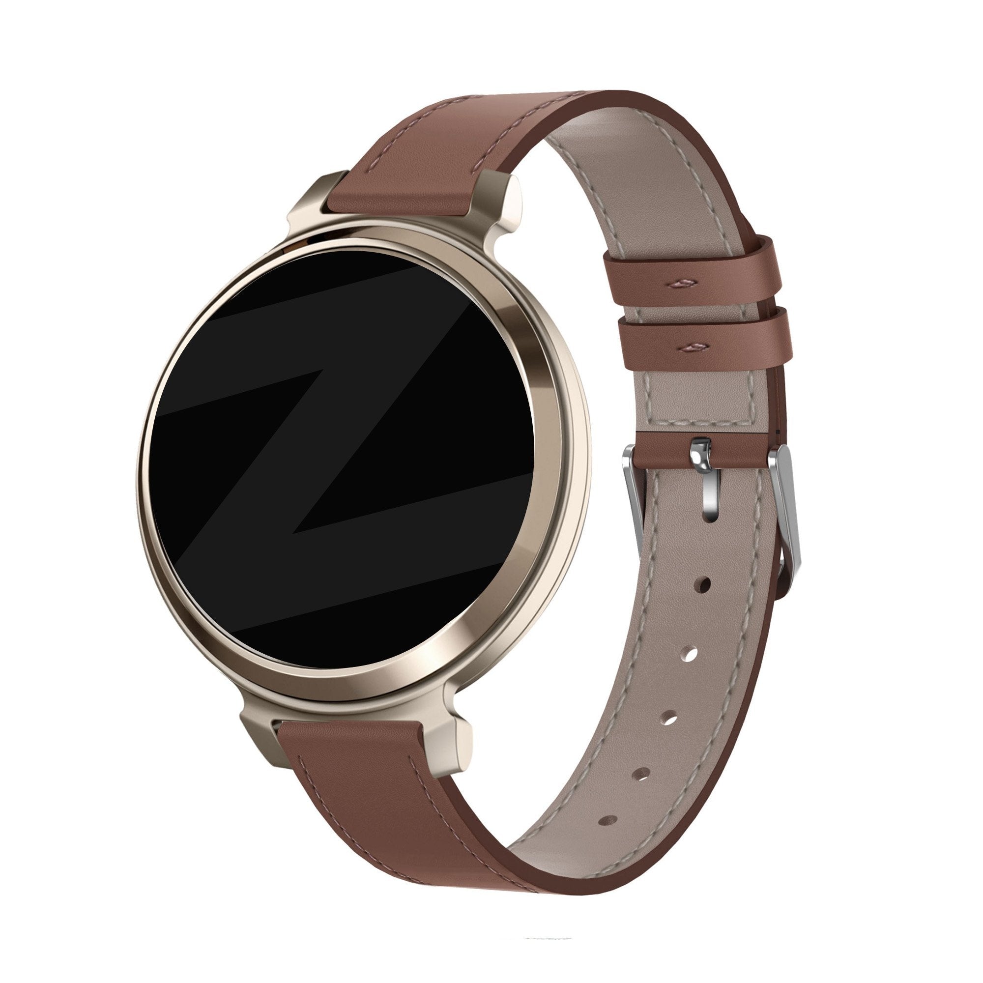 Correa reloj cuero 14mm - universal (marrón)