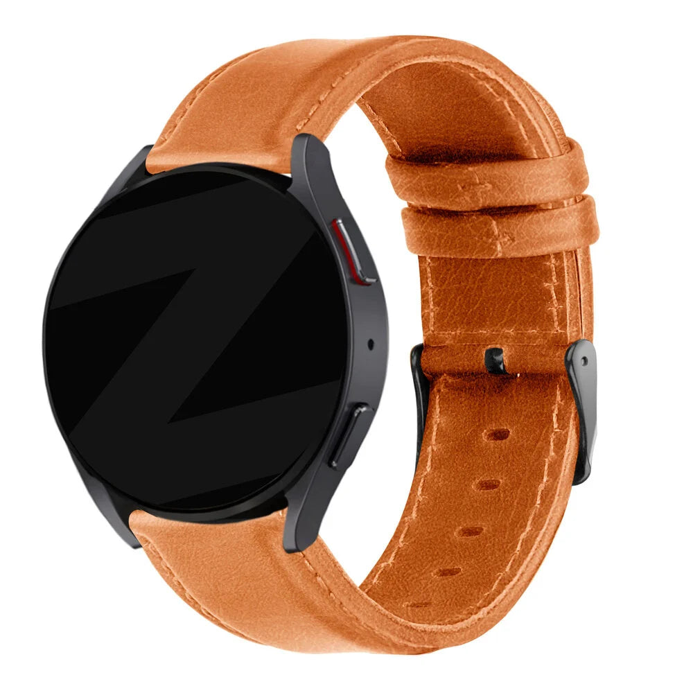 Bandz Samsung Galaxy Watch 6 Classic 43mm Leather Strap 'Classic' (Brown)