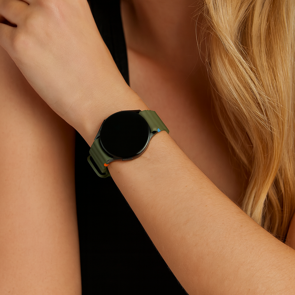 Samsung Galaxy Watch 6 - 44mm Wave Armband (Armeegrün)
