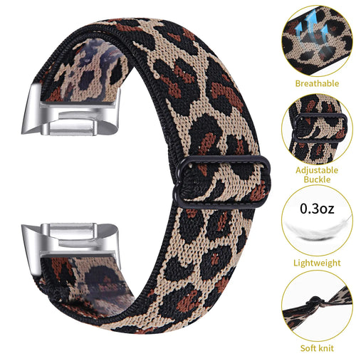 Nylon Elastic Strap, leopard