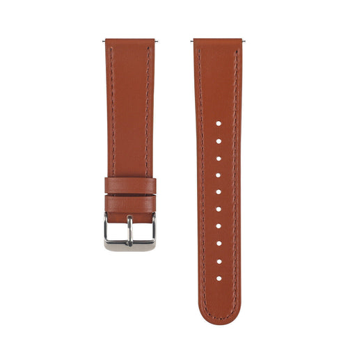 Uhrenarmband Leder 22mm - Schnellverschluss (schlichtes Braun)