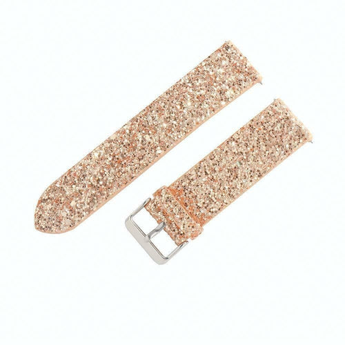Bracelet cuir brillante Coros Pace 2 (rose or)