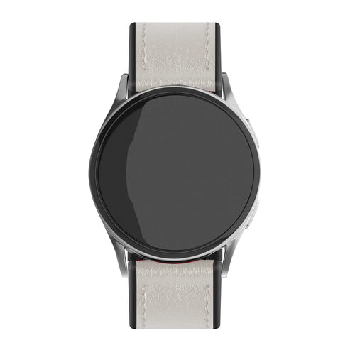 Amazfit Bip 5 leren hybrid bandje (wit)