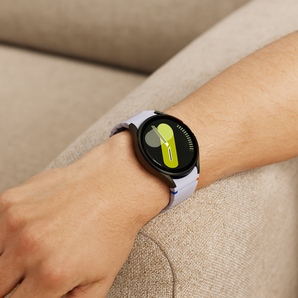 Samsung Galaxy Watch 4 40mm mit wellenförmigem Armband (Hell Lila)