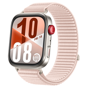 Huawei Watch Fit 4 Nylon Wave Armband (Hell Rosa)