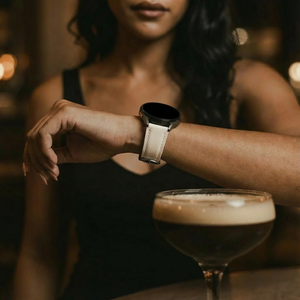 Correa cuero 'ajuste fino' Withings Steel HR - 40mm (beige claro)