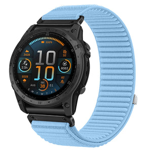 Bracelet nylon ondulé Garmin Fenix 7s (bleu clair)