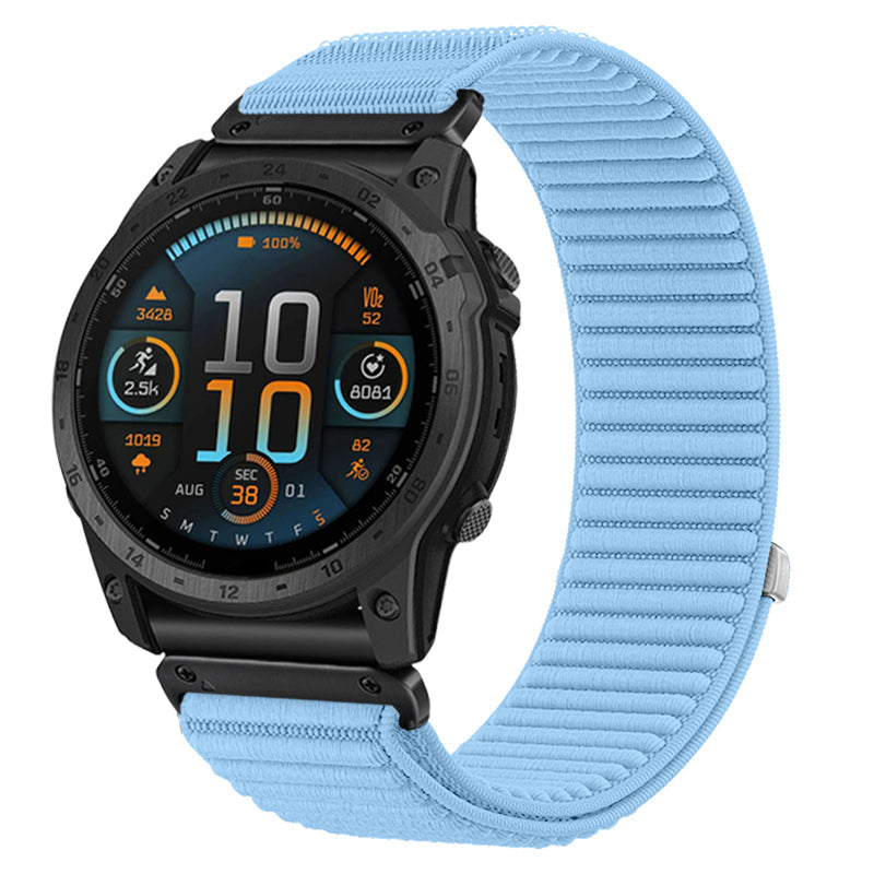 Correa nylon ondulada Garmin Approach S70 - 42mm (azul claro)