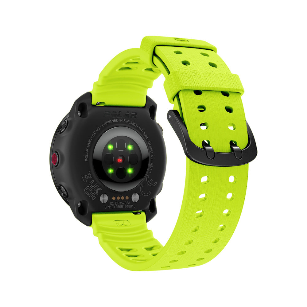Polar Grit X Pro Silicone Grain Strap (Lime)