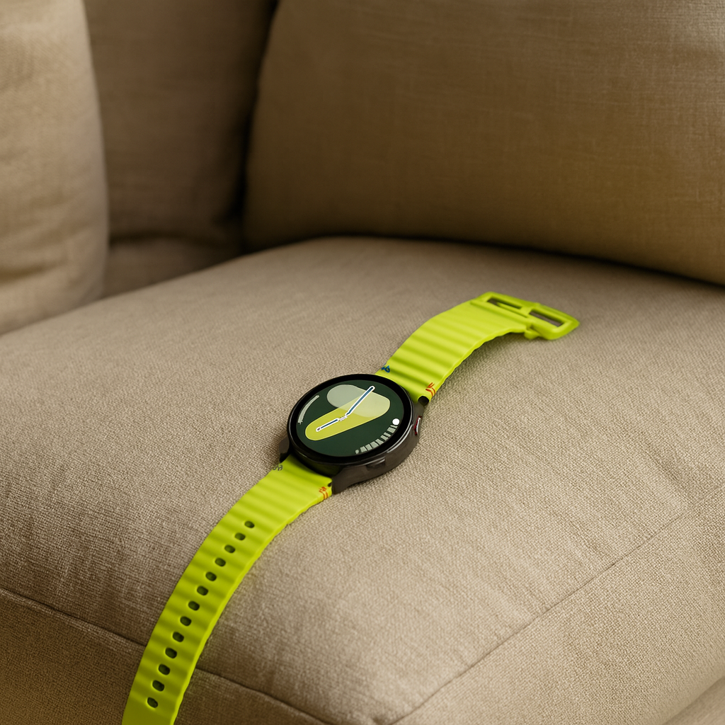 Samsung Galaxy Watch 7 40mm mit wellenförmigem Armband (Limettengrün)