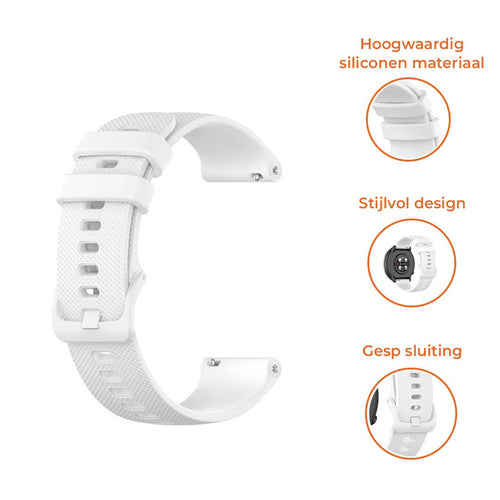 Polar Vantage M3 luxe siliconen bandje (wit)