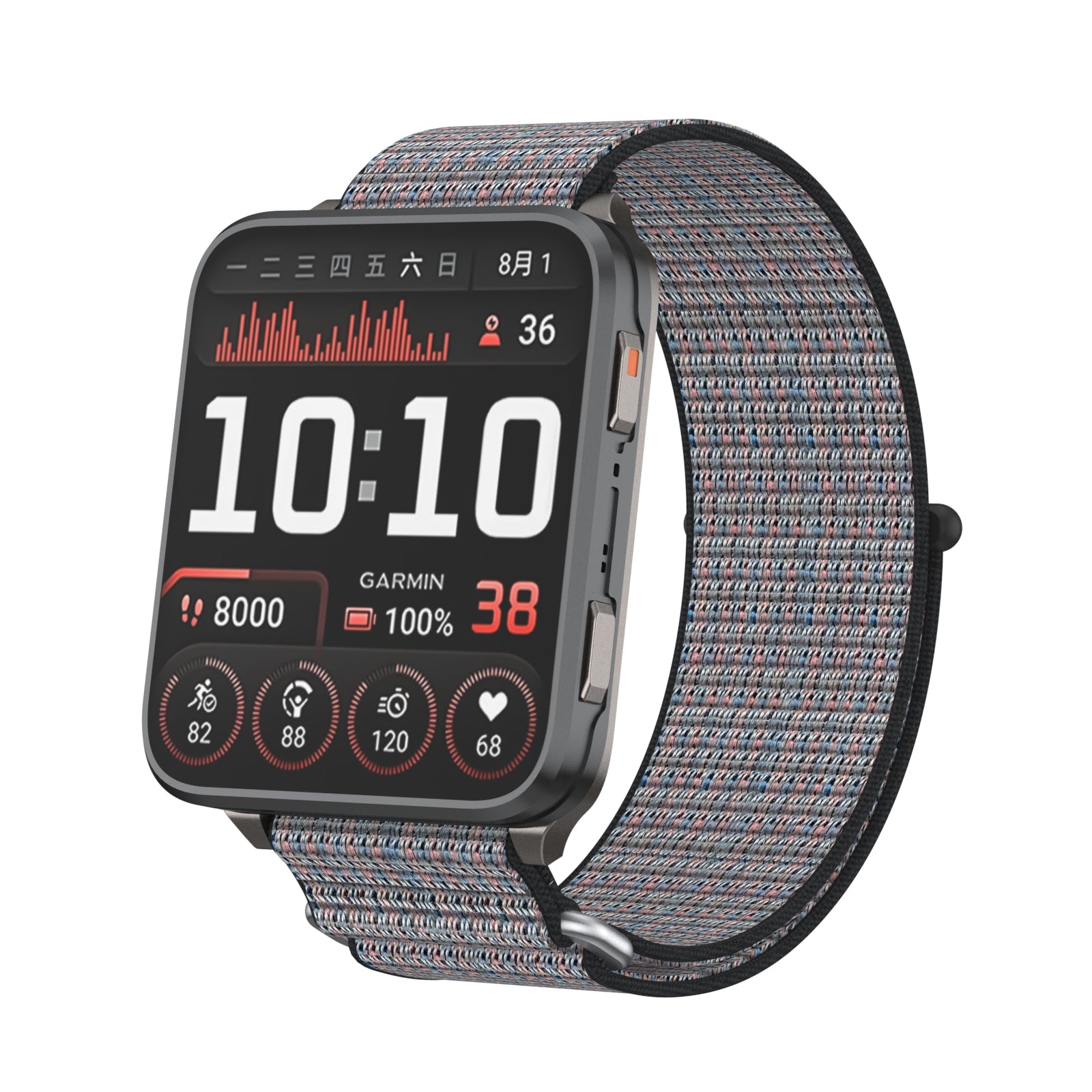 Correa nylon Garmin Venu X1 (grisazul)