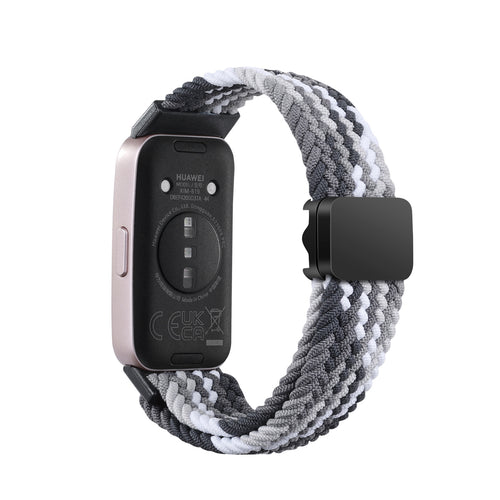 Bracelet tressé Huawei Band 9 (mandala noir)