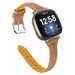 Fitbit Sense 2 Schlankes Lederarmband (Kaffeebraun)