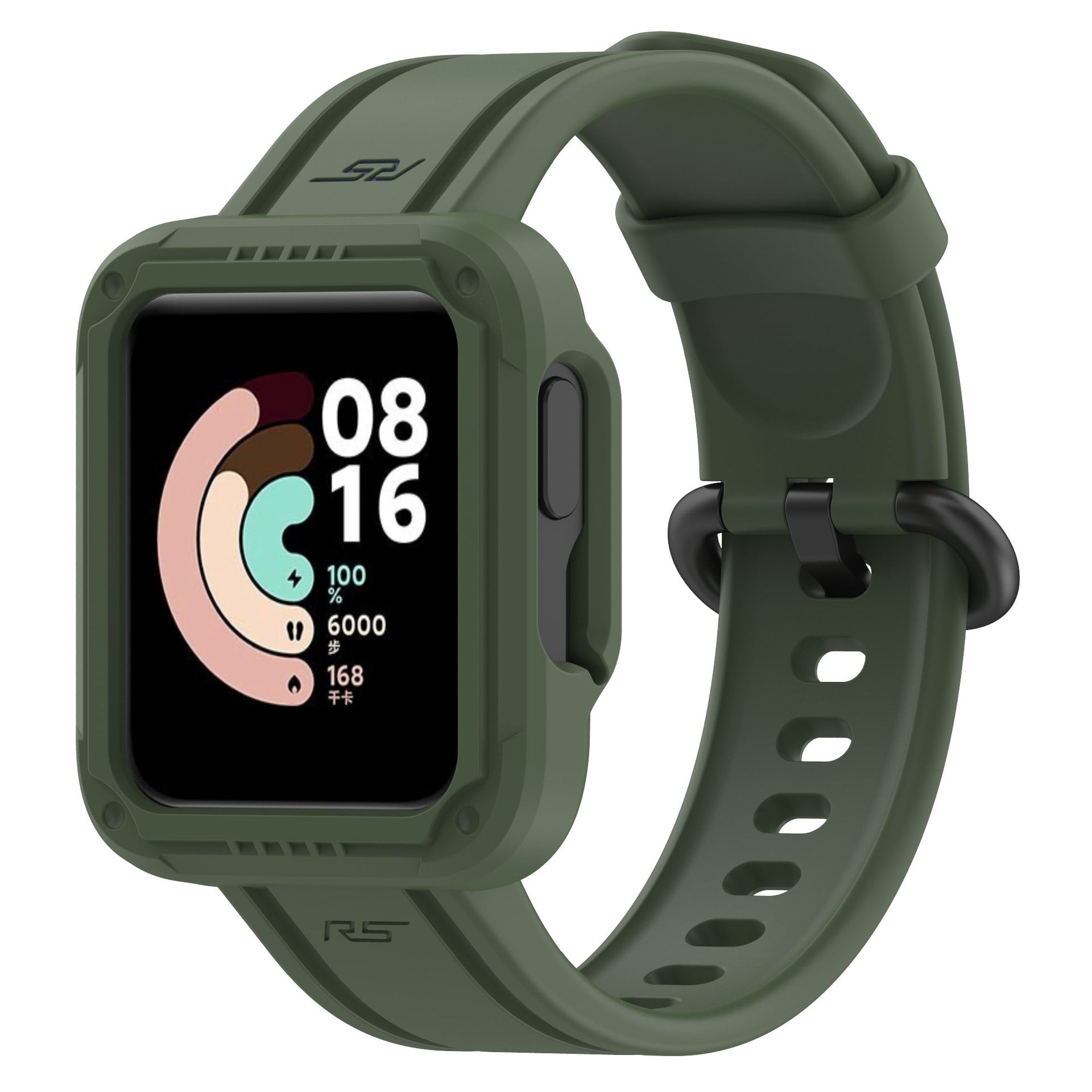 mi-watch-lite-siliconen-frame-bandje-groen