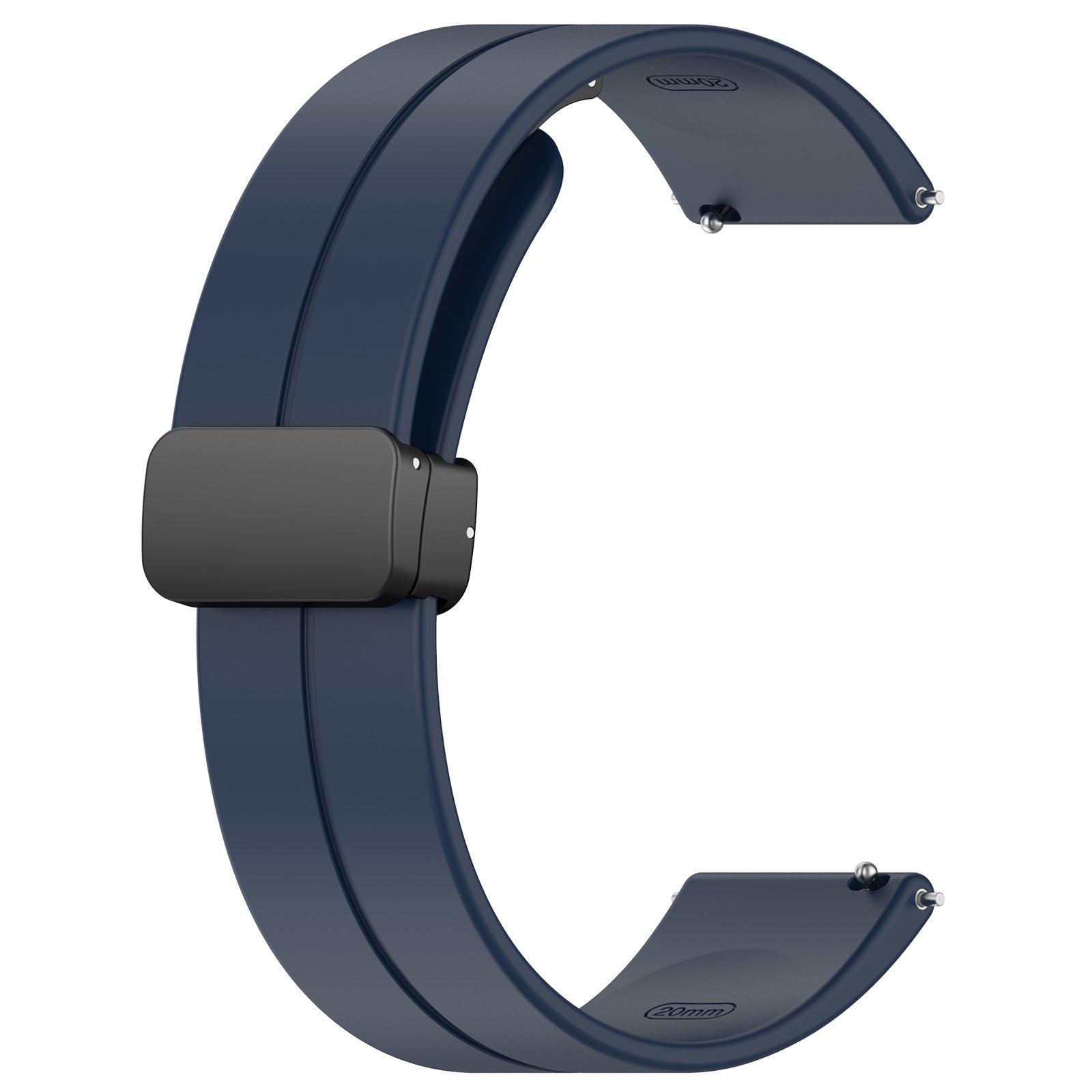 Withings ScanWatch Nova D-Buckle Silicone Strap (Dark Blue)