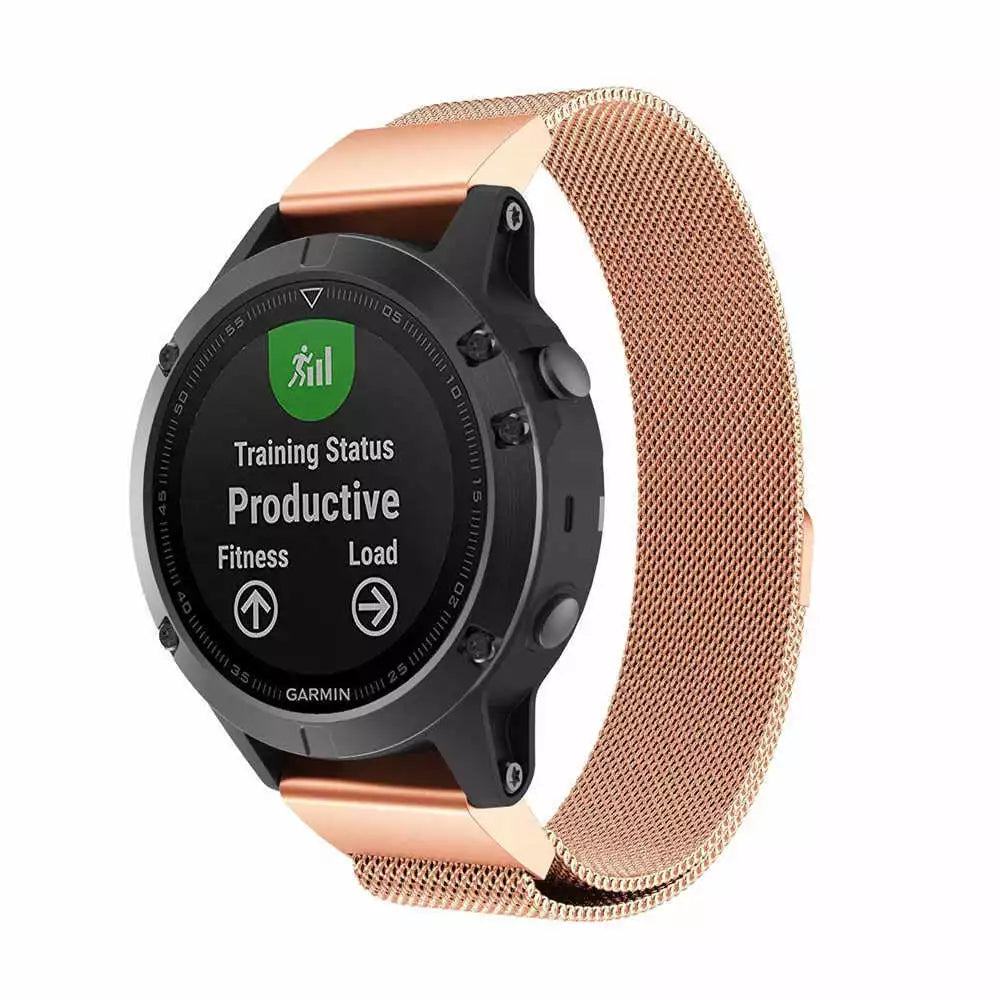 Correa milanesa Garmin Forerunner 970 (rosa dorado)