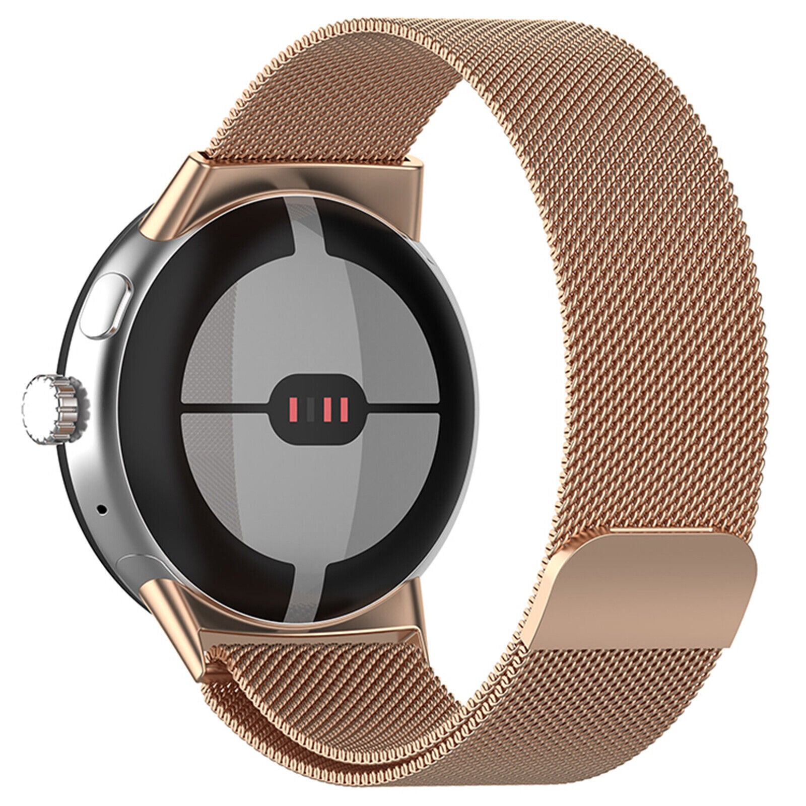 Google Pixel Watch 4 - 41mm Milanese Strap (Rose Gold)