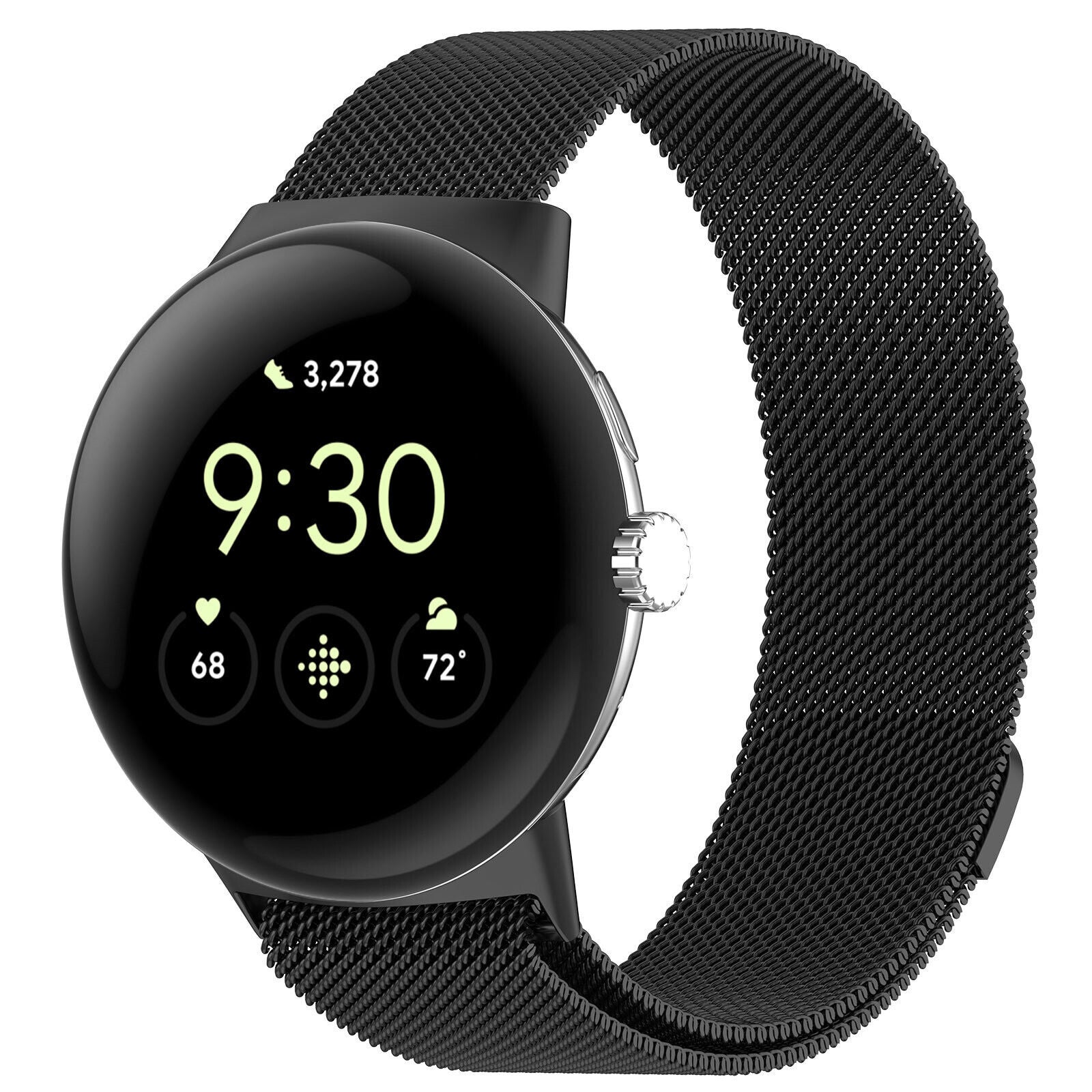 Google Pixel Watch 4 - 41mm Milanese Strap (Black)