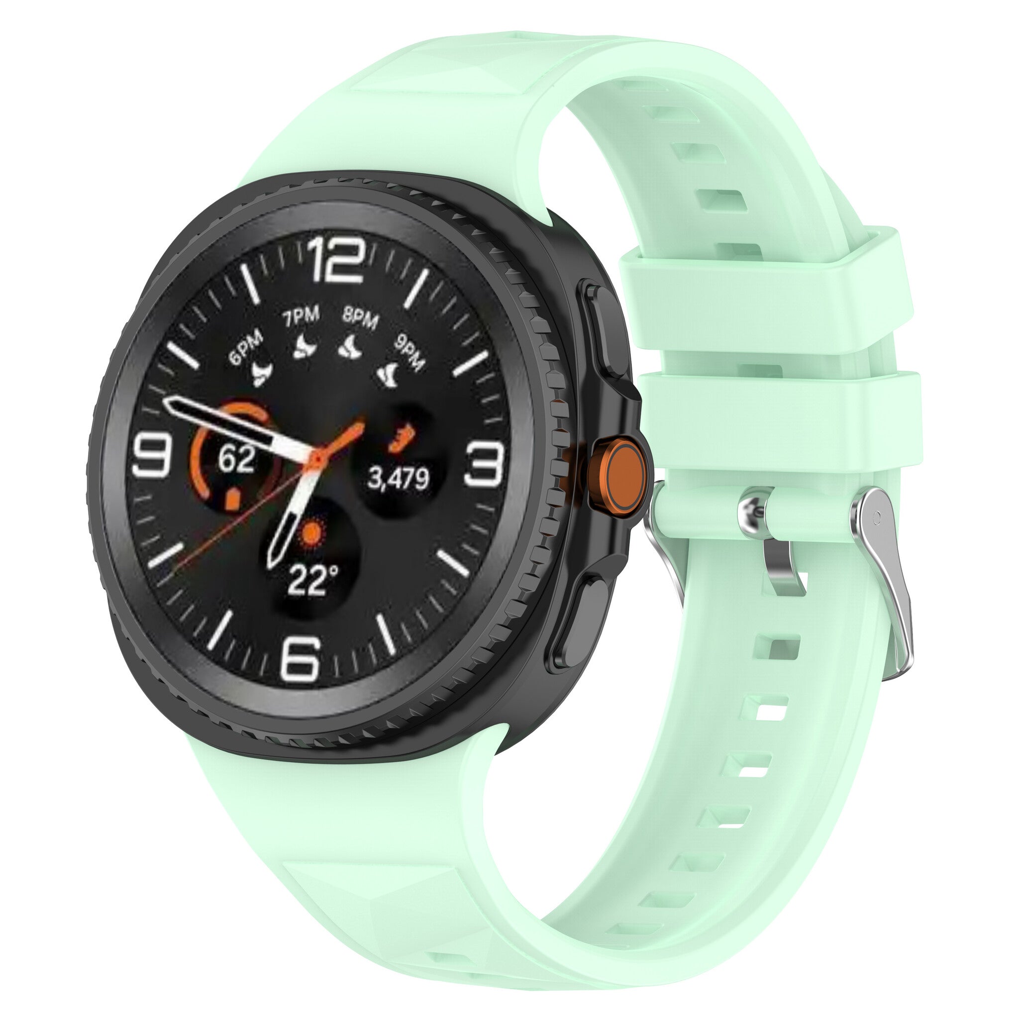 Samsung Galaxy Watch 8 - 40mm Diamond Silicone Strap (Mint)