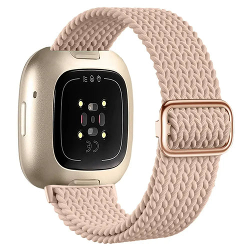 Fitbit Versa 3 verstelbaar geweven bandje (roze)