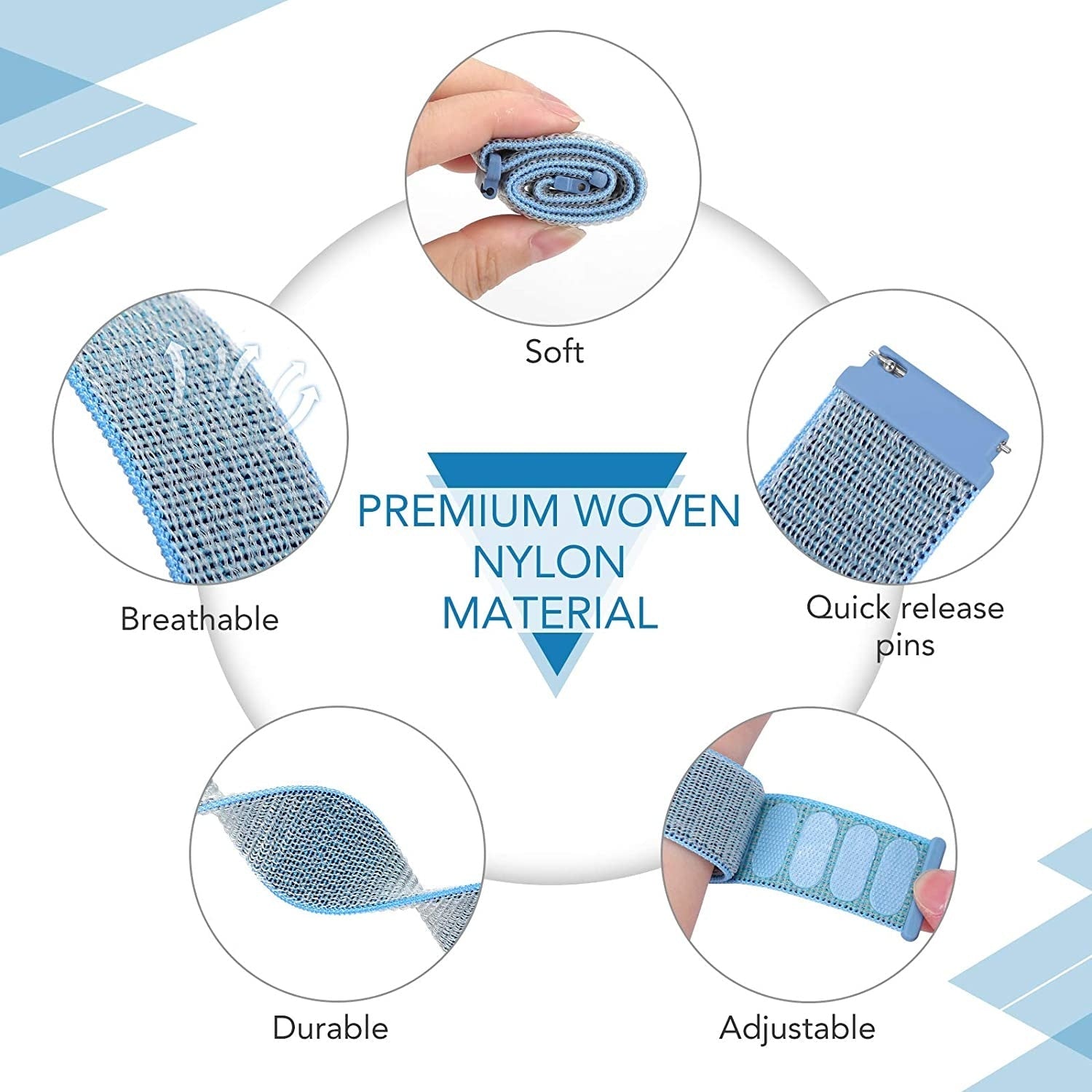 Amazfit Bip 3 (Pro) Nylon Strap (Blue)