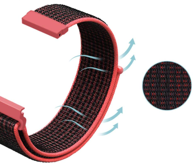 Suunto Race (S) Nylon Strap (Black/Coral)