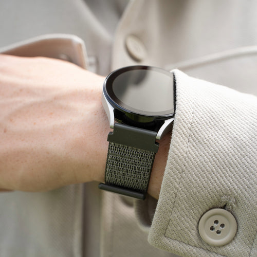 Amazfit Bip U (Pro) nylon bandje (groen/grijs)