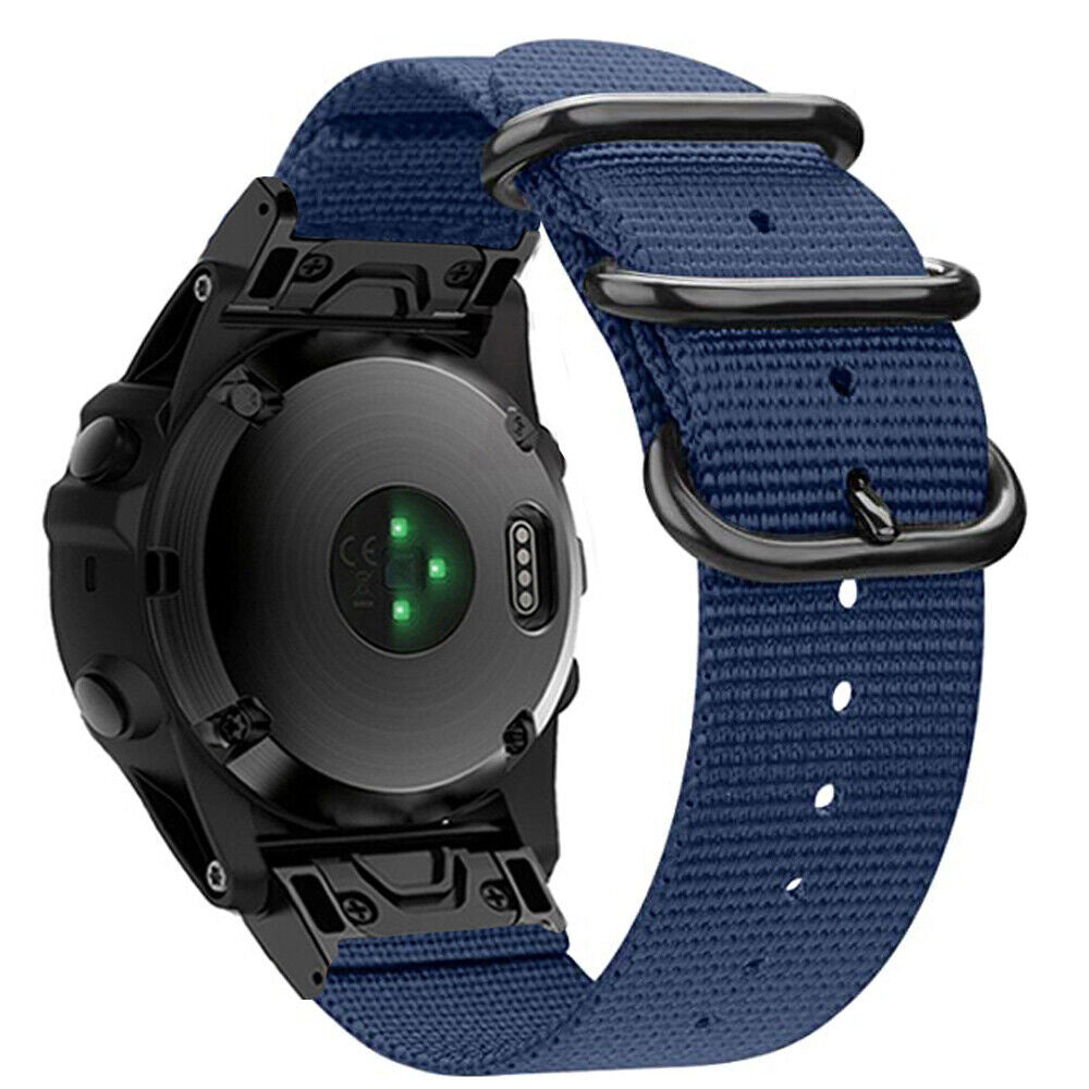 Garmin Fenix 5x/6x Nylonarmband mit Schnallenverschluss (Blau)
