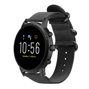 Bracelet nylon con hebilla Fossil Gen 4 Explorist HR (negro)