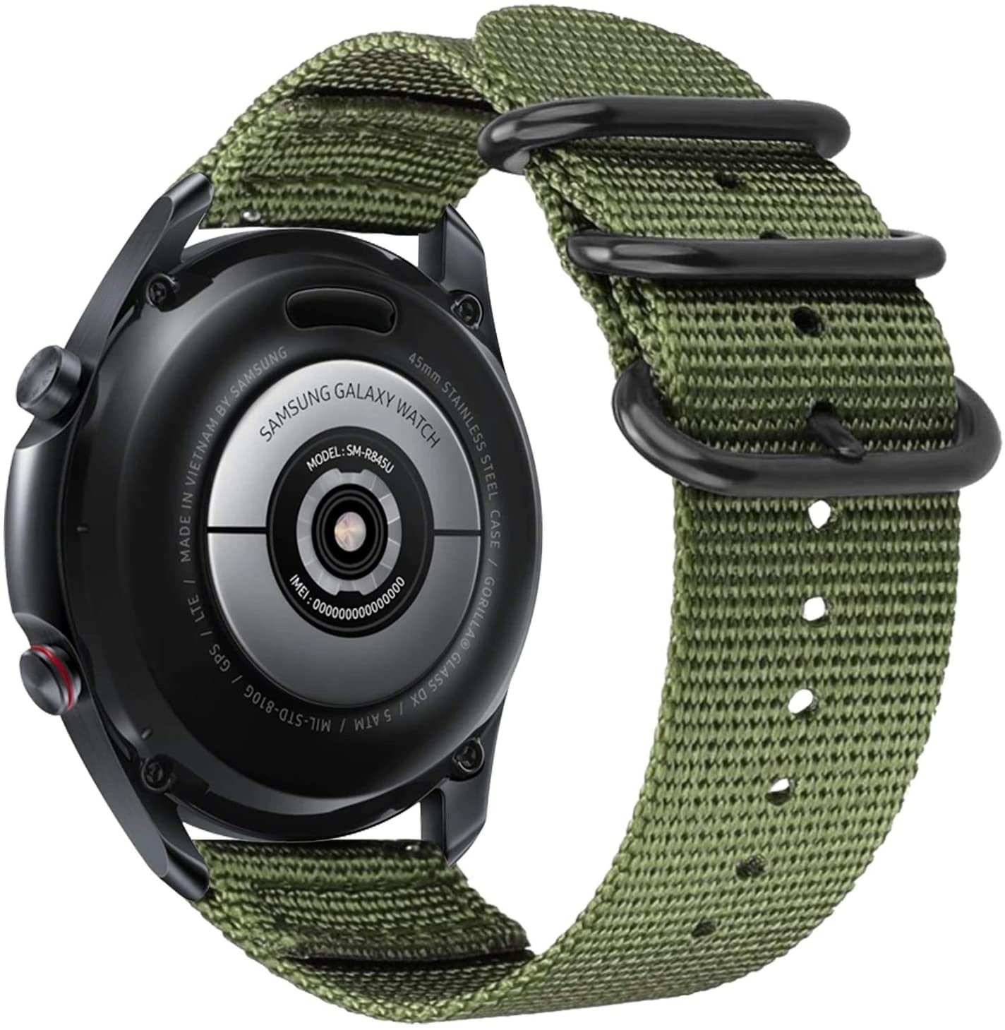Fossil Gen 4 Explorist (HR) Nylon Strap with Buckle (Green)