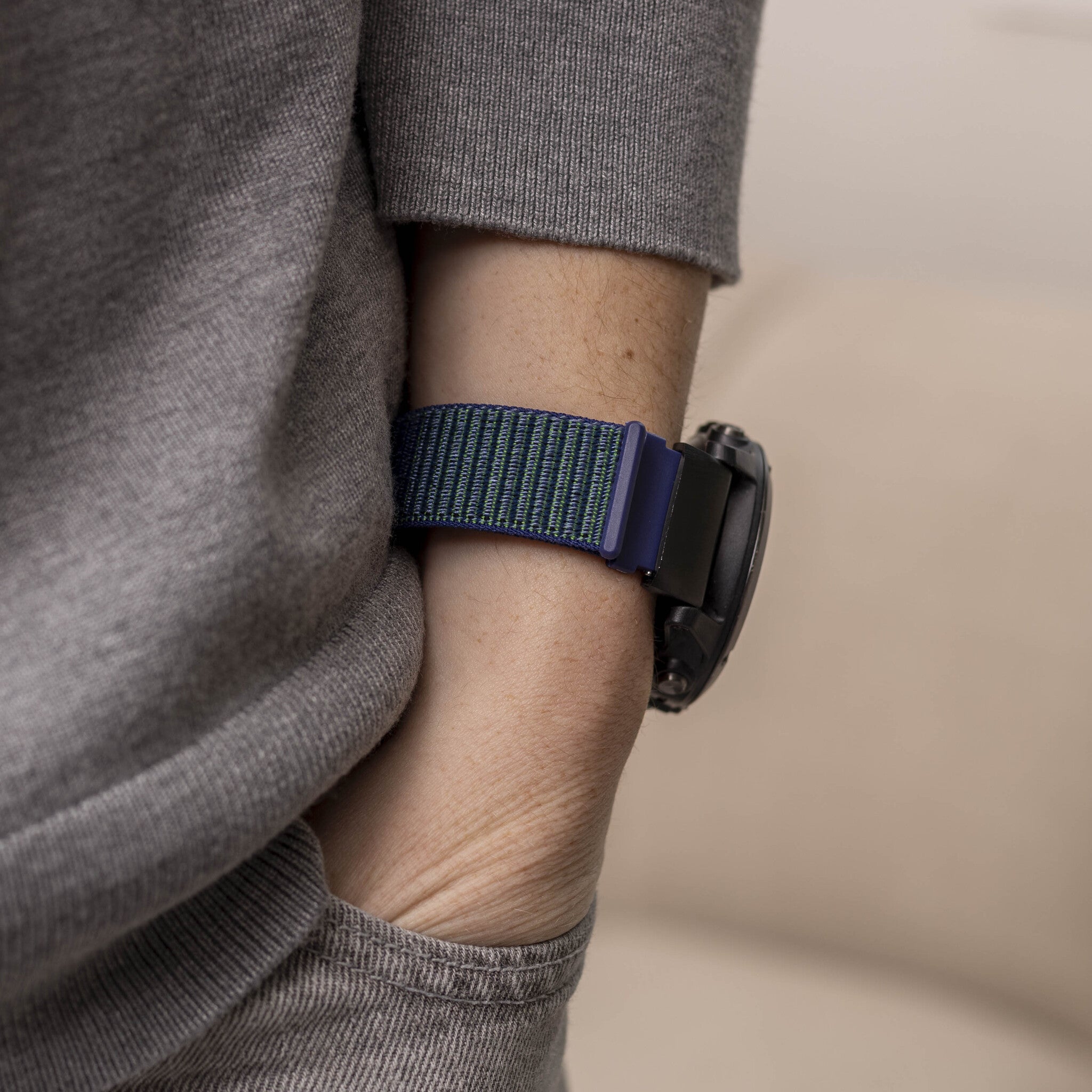 Garmin Fenix 5x/6x Nylonarmband mit Schnallenverschluss (Blau)