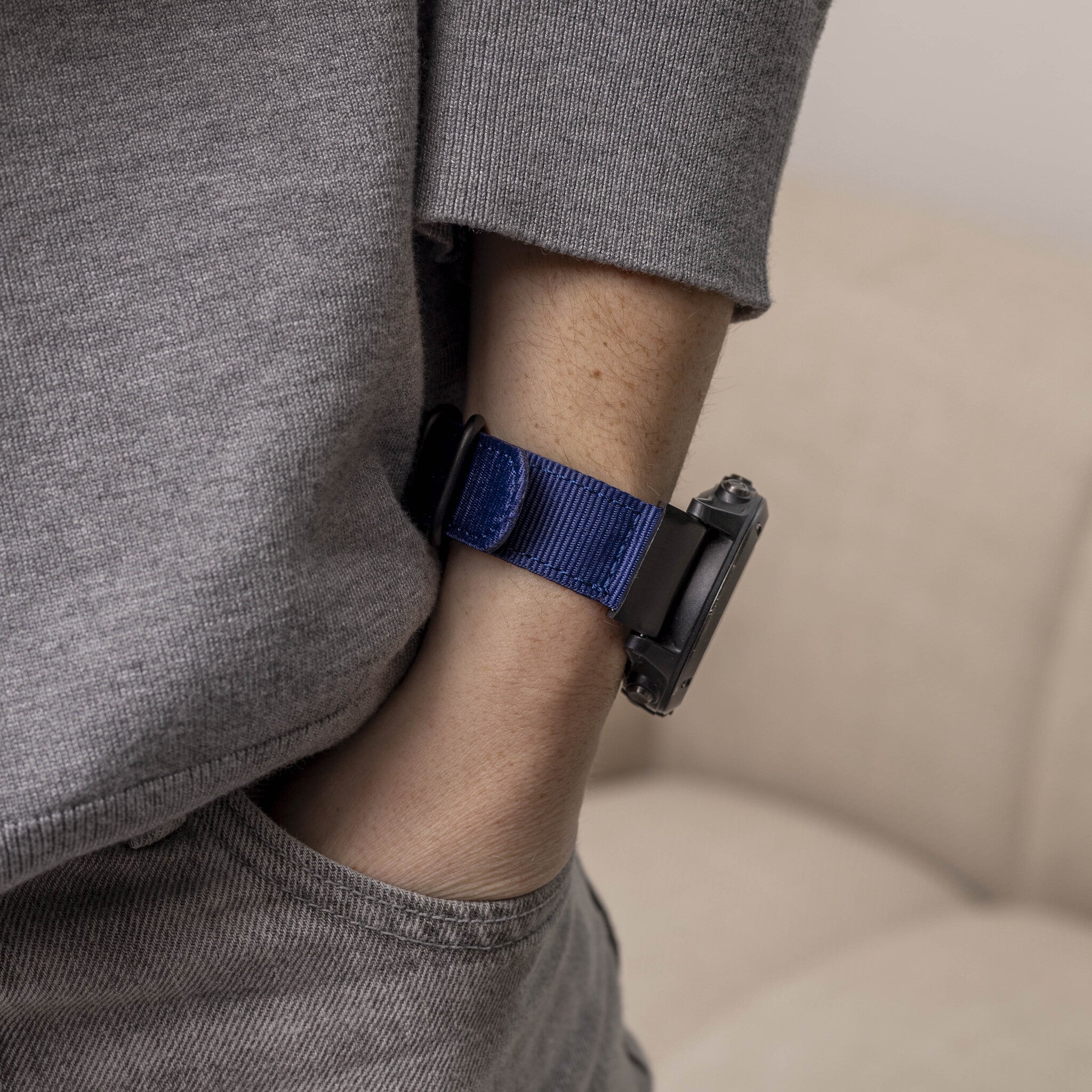 Garmin Fenix 5x/6x Nylonarmband mit Schnallenverschluss (Blau)