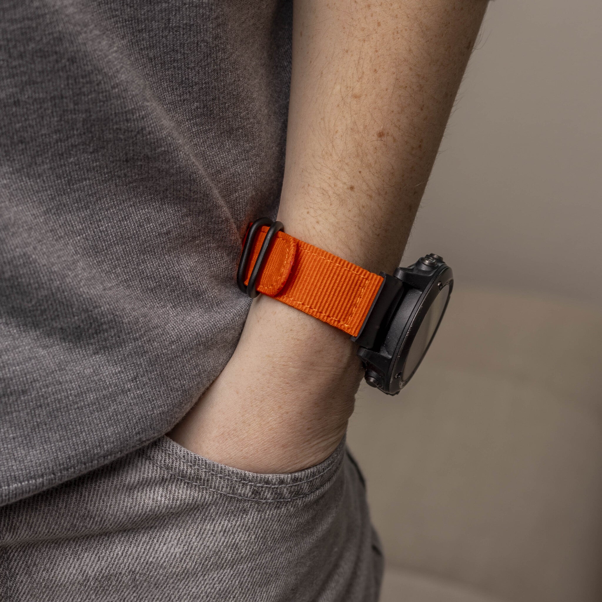 Garmin Descent MK1 Nylon Strap with Buckle (Orange)