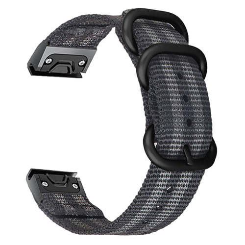 Bracelet nylon avec boucle Garmin Approach S60 (noir/gris)